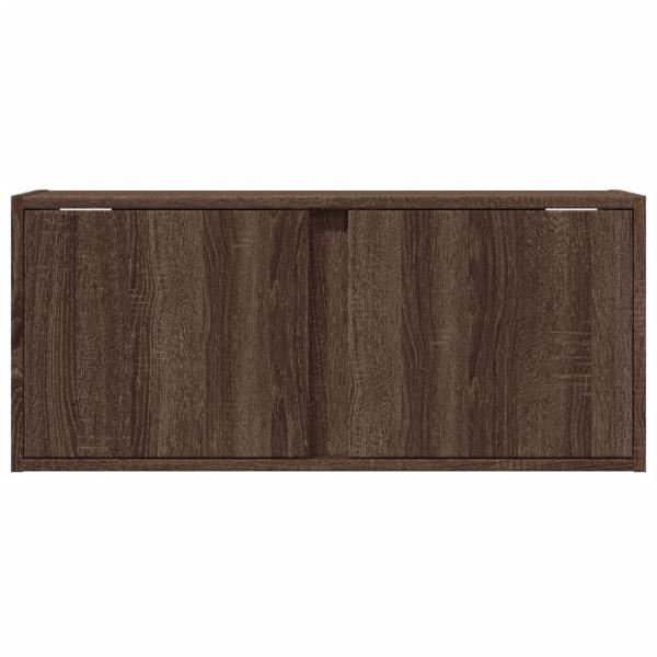 TV-Wandschrank mit LED-Beleuchtung Eichen-Optik 80x31x35 cm