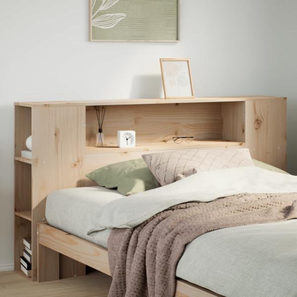 ARDEBO.de - Kopfteil mit Stauraum 135 cm Massivholz Kiefer