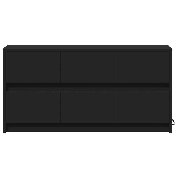 TV-Schrank mit LED-Beleuchtung Schwarz 100x34x50 cm