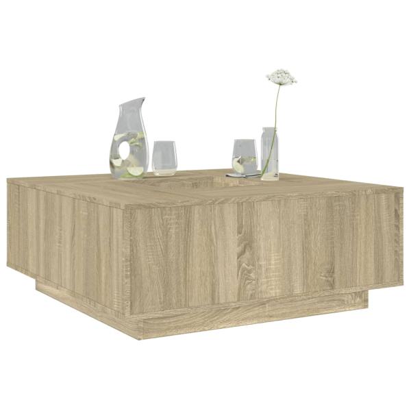 ARDEBO.de - Couchtisch Sonoma-Eiche 100x100x40 cm Holzwerkstoff