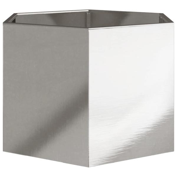 Pflanzkübel Sechseckig 69x60x45 Edelstahl