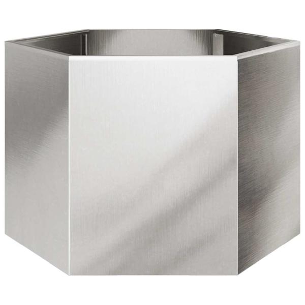 Pflanzkübel Sechseckig 69x60x45 Edelstahl
