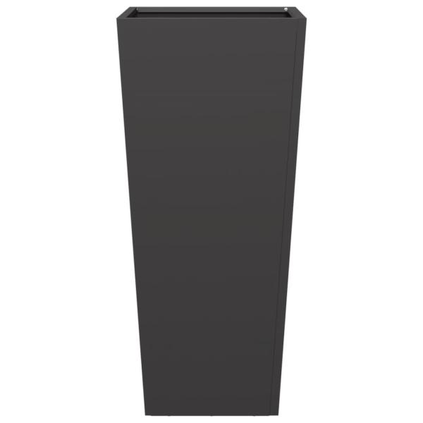 Pflanzkübel Schwarz 35x35x75 cm Stahl