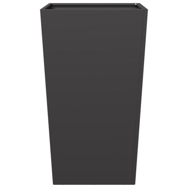 Pflanzkübel Schwarz 45x45x75 cm Stahl