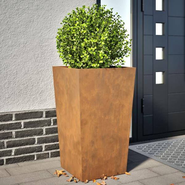 ARDEBO.de - Pflanzkübel 2 Stk. 45x45x75 cm Cortenstahl