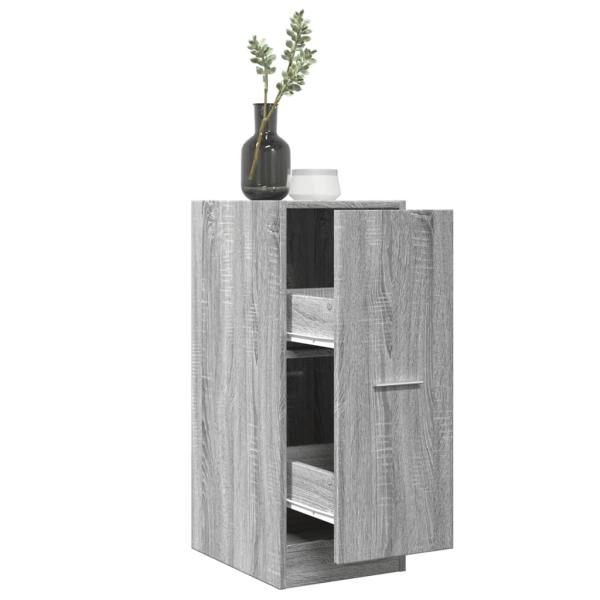 ARDEBO.de - Apothekerschrank Grau Sonoma 30x41x77,5 cm Holzwerkstoff