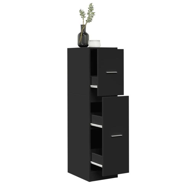 ARDEBO.de - Apothekerschrank Schwarz 30x41x118 cm Holzwerkstoff