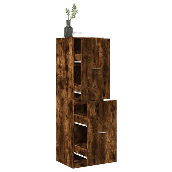 ARDEBO.de - Apothekerschrank Räuchereiche 40x41x144,5 cm Holzwerkstoff