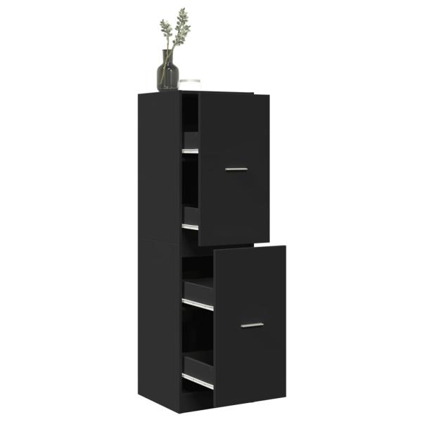 ARDEBO.de - Apothekerschrank Schwarz 40x41x144,5 cm Holzwerkstoff