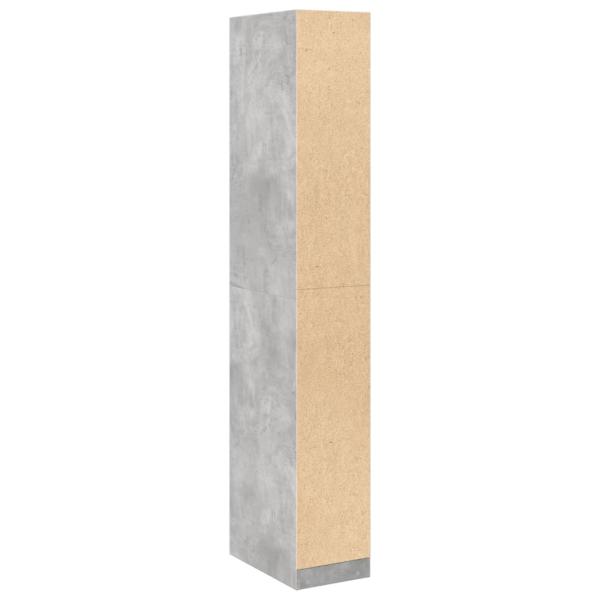 Kleiderschrank Betongrau 30x50x200 cm Holzwerkstoff