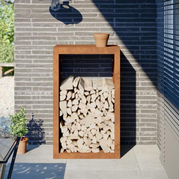 ARDEBO.de - Brennholzregal 60x40x100 cm Cortenstahl