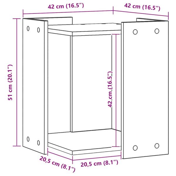 Katzenklo Artisan-Eiche 42x42x51 cm Holzwerkstoff