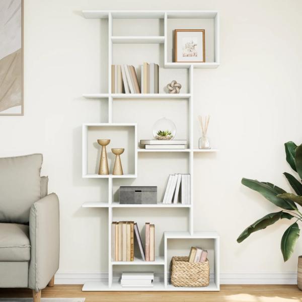 ARDEBO.de - Bücherregal Weiß 92x29x188 cm Holzwerkstoff