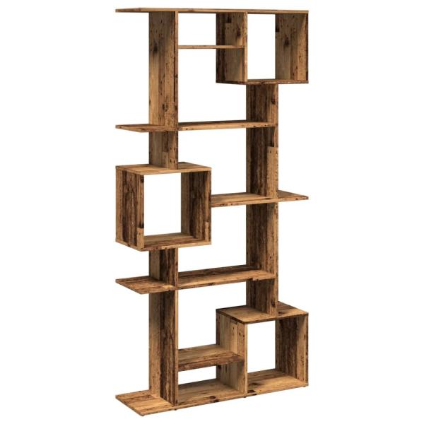 ARDEBO.de - Bücherregal Altholz-Optik 92x29x188 cm Holzwerkstoff