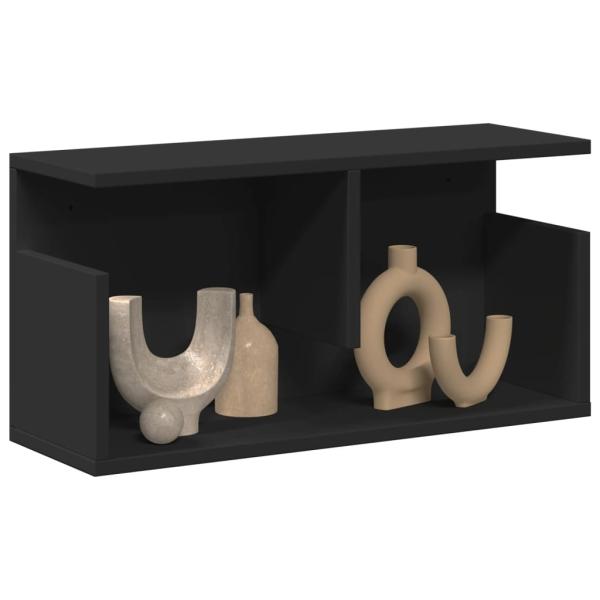 ARDEBO.de - Wandschrank 60x20x30 cm Schwarz Holzwerkstoff