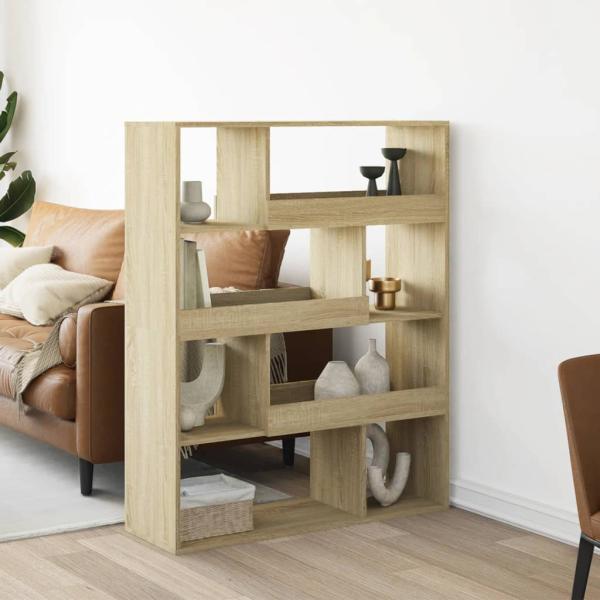 ARDEBO.de - Raumteiler Sonoma-Eiche 100x33x125,5 cm Holzwerkstoff