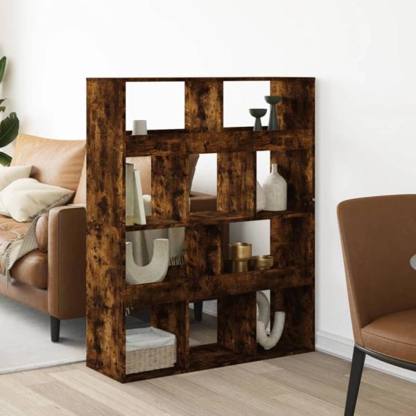 ARDEBO.de - Raumteiler Räuchereiche 100x33x125,5 cm Holzwerkstoff