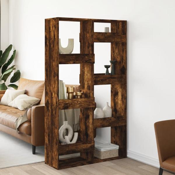 ARDEBO.de - Raumteiler Räuchereiche 100x33x175 cm Holzwerkstoff
