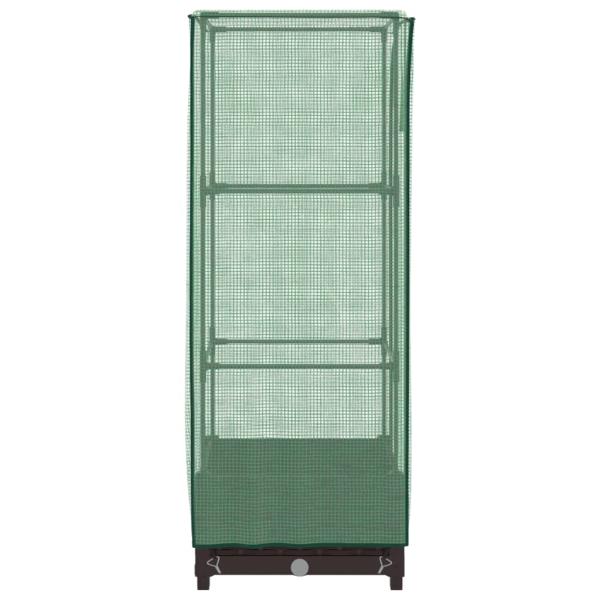 Hochbeet mit Gewächshaus-Aufsatz Rattan-Optik 40x40x123 cm