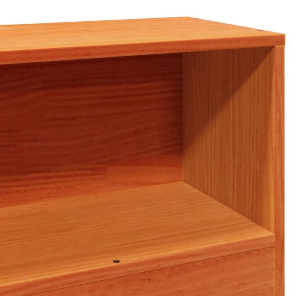 Massivholzbett ohne Matratze Wachsbraun 100x200 Kiefernholz