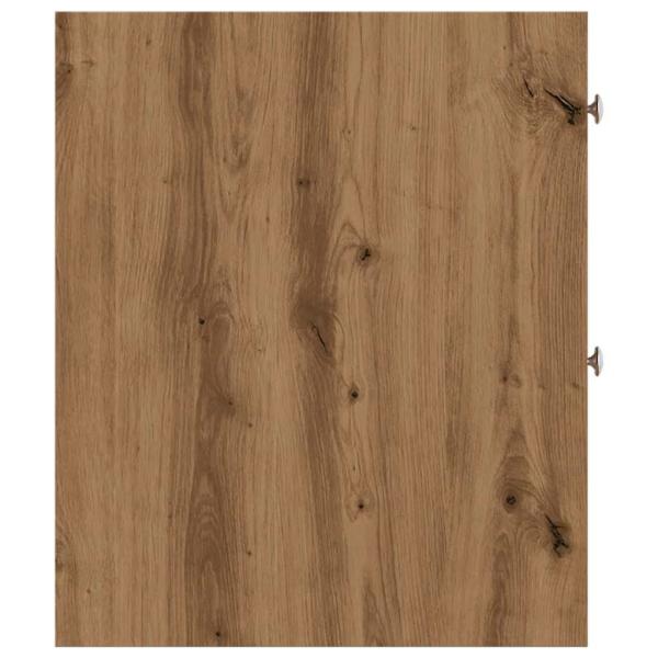 Badschrank Schmal mit Rollen Artisan-Eiche Holzwerkstoff