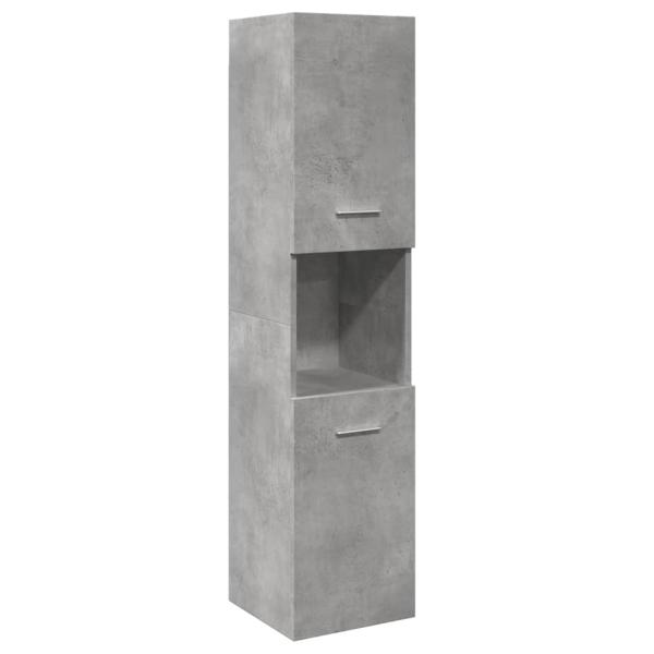 ARDEBO.de - Bad-Hängeschrank Betongrau 30x30x130 cm Holzwerkstoff