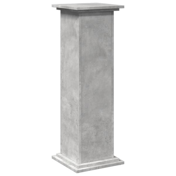 Postament mit Stauraum Betongrau 31x30x90 cm Holzwerkstoff