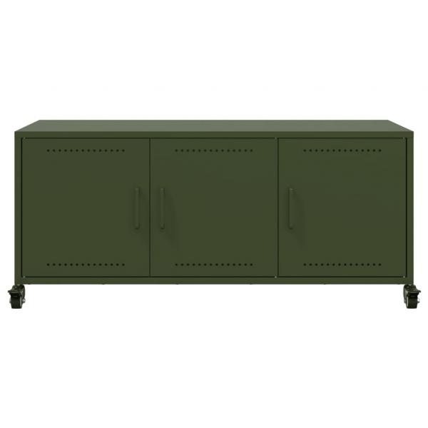 TV-Schrank Olivgrün 100,5x39x43,5 cm Stahl