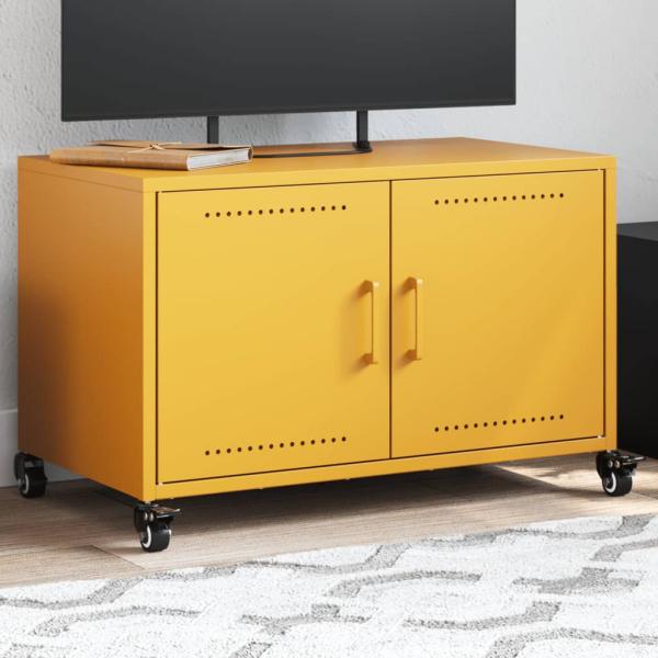 ARDEBO.de - TV-Schrank Senfgelb 68x39x43,5 cm Stahl