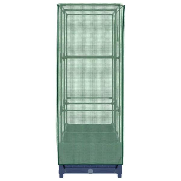 Hochbeet mit Gewächshaus-Aufsatz Rattan-Optik 80x40x123 cm