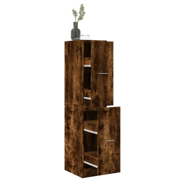 ARDEBO.de - Apothekerschrank Räuchereiche 30x41x144,5 cm Holzwerkstoff