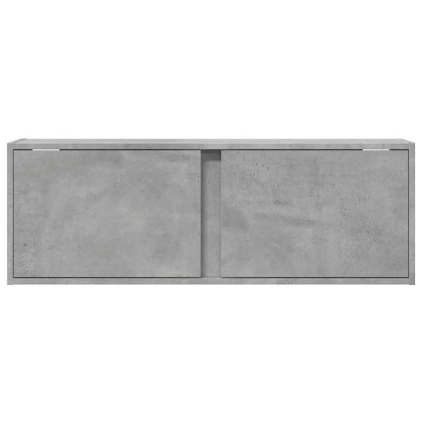 TV-Wandschrank mit LED-Beleuchtung Betongrau 100x31x35 cm