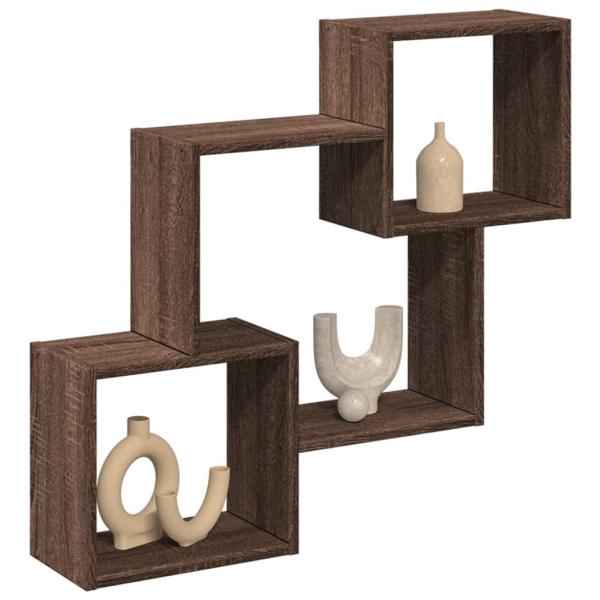 ARDEBO.de - Wandschrank 78x18x71 cm Eichen-Optik Holzwerkstoff