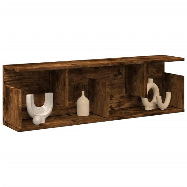ARDEBO.de - Wandschrank 100x20x30 cm Räuchereiche Holzwerkstoff