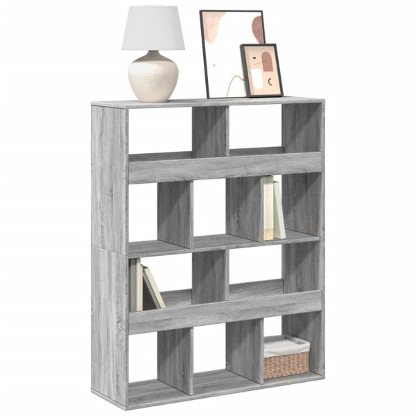 ARDEBO.de - Bücherregal Grau Sonoma 100x33x125,5 cm Holzwerkstoff