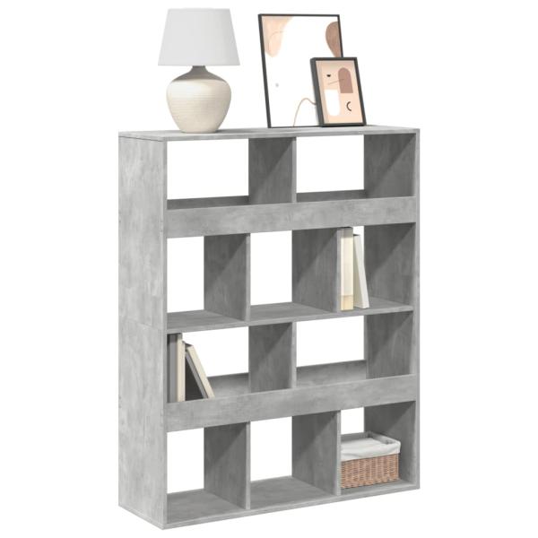 ARDEBO.de - Bücherregal Betongrau 100x33x125,5 cm Holzwerkstoff