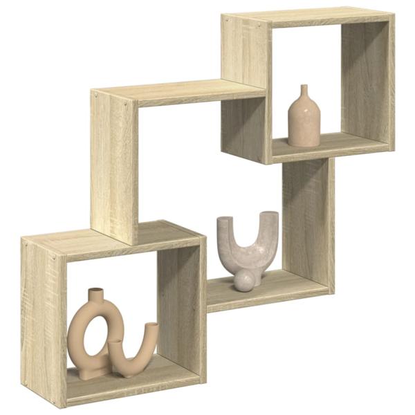 ARDEBO.de - Wandschrank 78x18x71 cm Sonoma Eiche Holzwerkstoff
