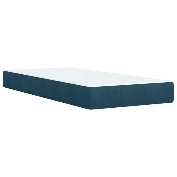 Boxspringbett mit Matratze Dunkelblau 90x200 cm Samt