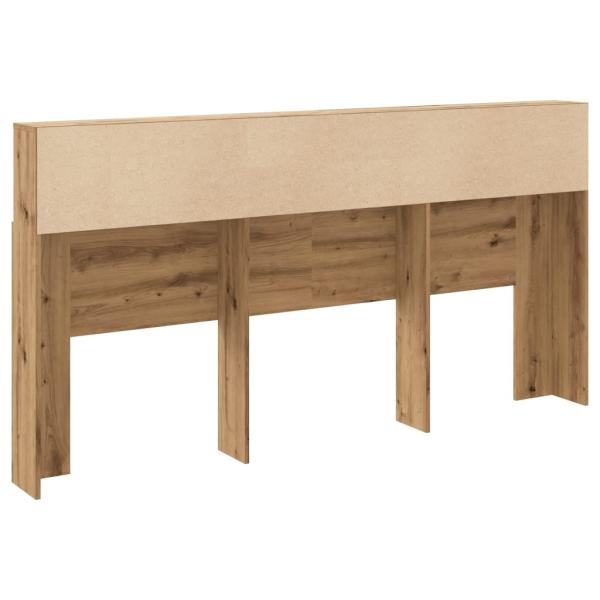 Bett-Kopfteil mit Ablagen Artisan-Eiche 200x19x103,5 cm