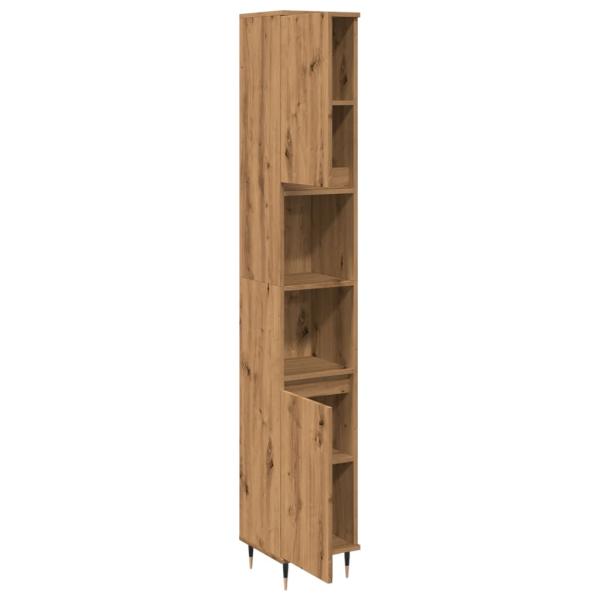 ARDEBO.de - Badschrank Artisan-Eiche 30x30x190 cm Holzwerkstoff