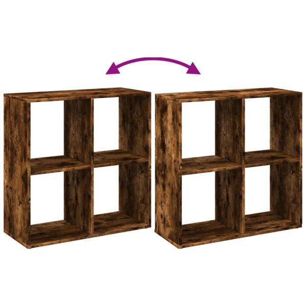 Raumteiler-Bücherregal Räuchereiche 69,5x29x69,5 cm