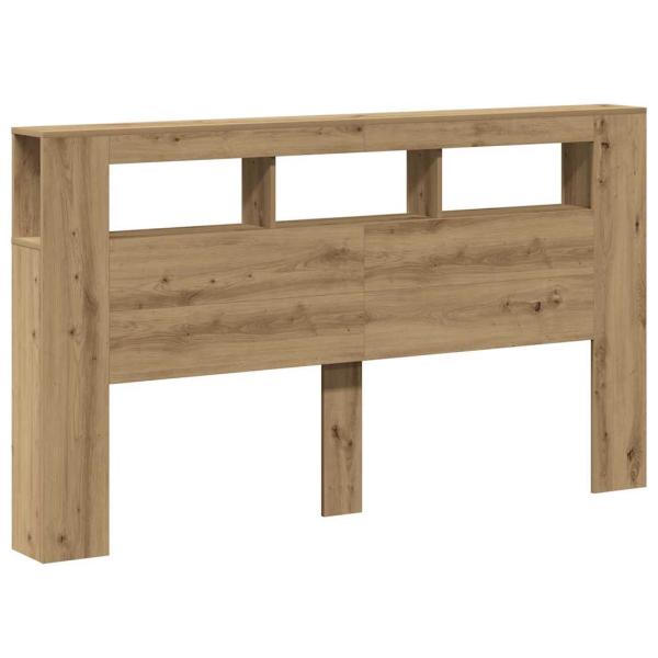 LED-Kopfteil Artisan-Eiche 180x18,5x103,5 cm Holzwerkstoff