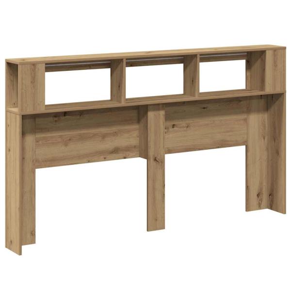 LED-Kopfteil Artisan-Eiche 180x18,5x103,5 cm Holzwerkstoff