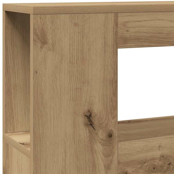 LED-Kopfteil Artisan-Eiche 180x18,5x103,5 cm Holzwerkstoff
