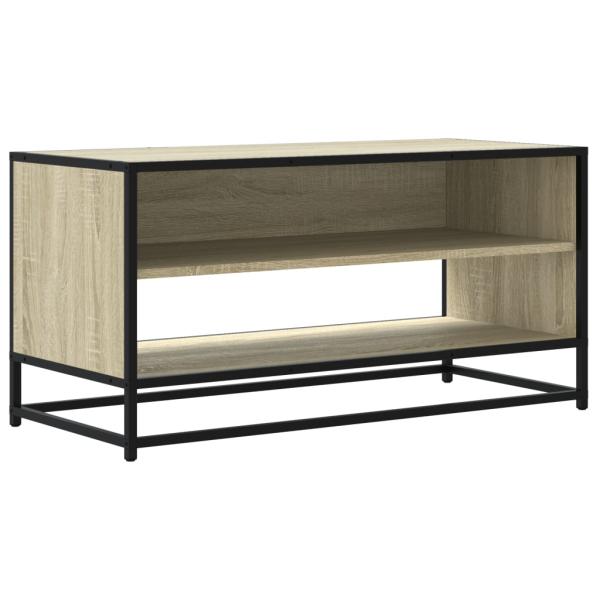 ARDEBO.de - TV-Schrank Sonoma-Eiche 91x40x46 cm Holzwerkstoff und Metall