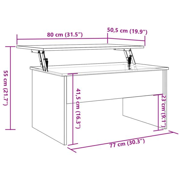 Couchtisch Altholz-Optik 80x50,5x41,5 cm Holzwerkstoff