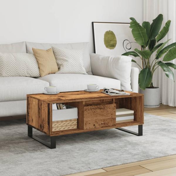 ARDEBO.de - Couchtisch Altholz-Optik 90x50x36,5 cm Holzwerkstoff