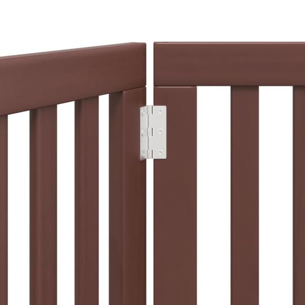 ARDEBO.de - 3-tlg. Hundetor Faltbar Braun 150 cm Pappelholz