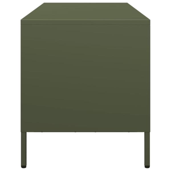 TV-Schrank Olivgrün 101,5x39x43,5 cm Kaltgewalzter Stahl