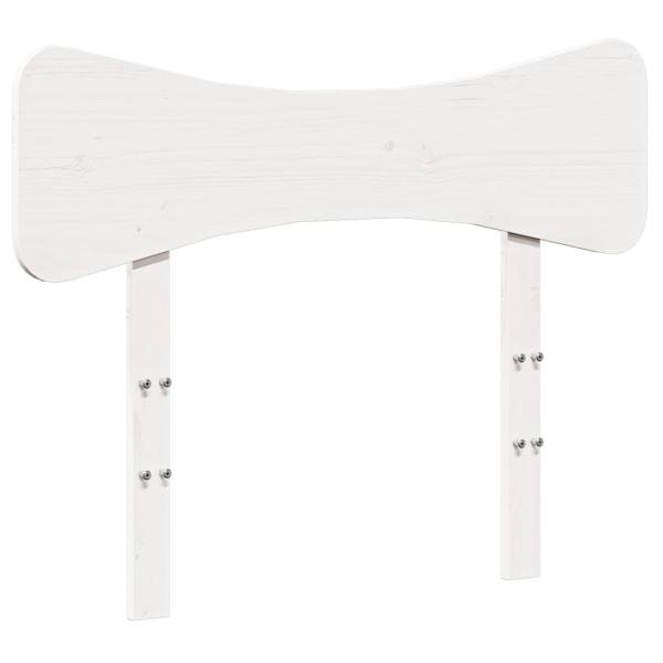 Massivholzbett ohne Matratze Weiß 90x200 cm Kiefernholz